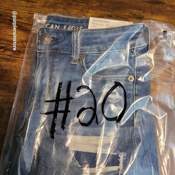 American Eagle Midi Shorts 0 Next Level Stretch Medium Light Wash Denim Country - Picture 13 of 13